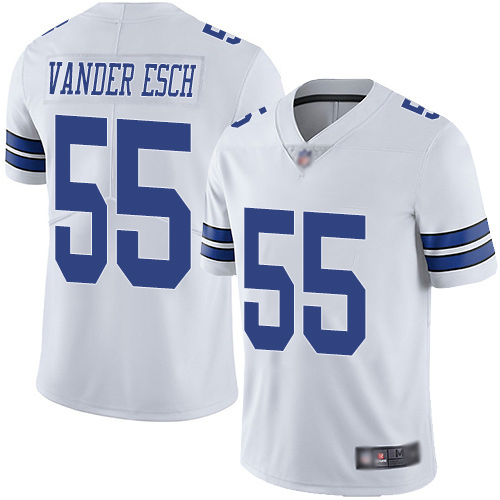 Men Dallas Cowboys Limited White Leighton Vander Esch Road 55 Vapor Untouchable NFL Jersey